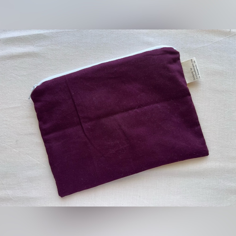 Handmade Reusable Zippered Wetbag 8x6 in the color Wine